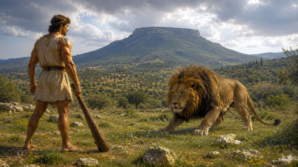 Hēraklēs and the Nemean Lion