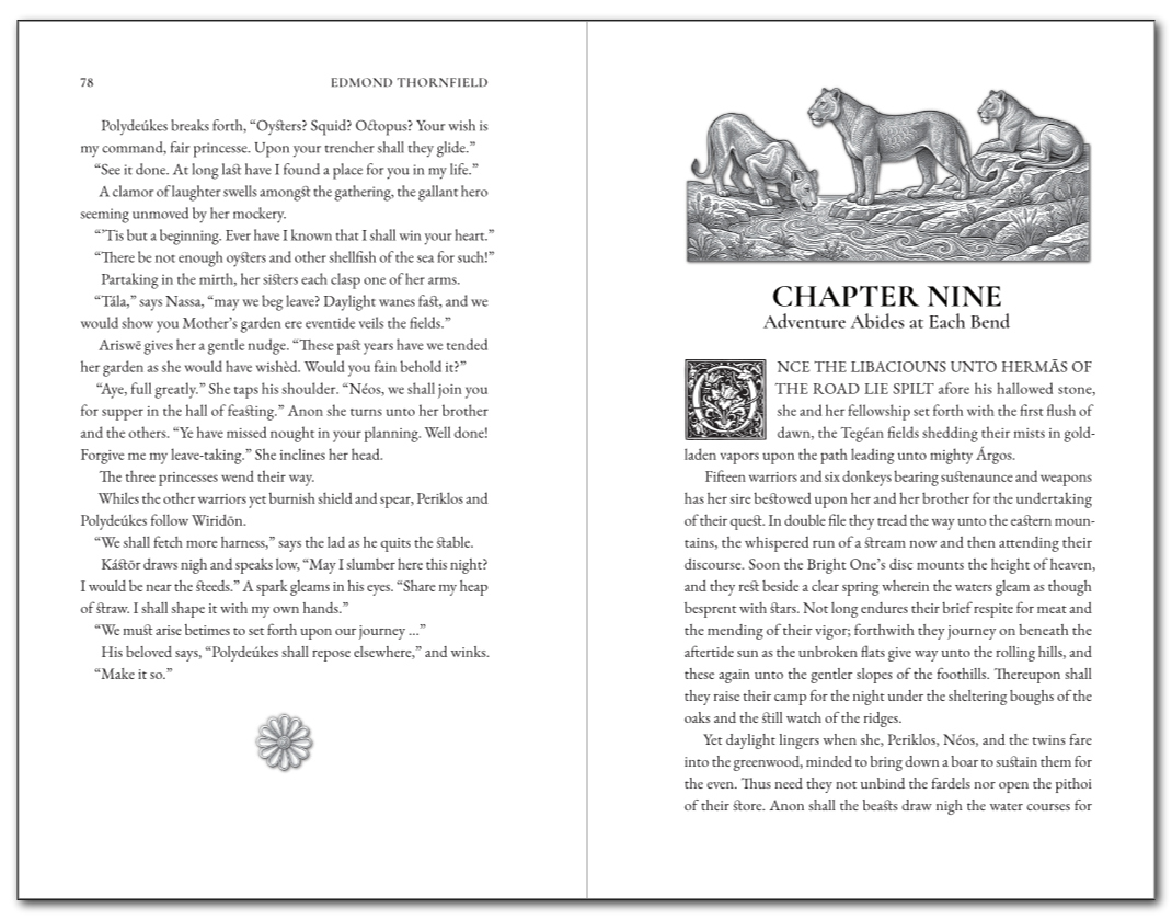 Chapter Nine's Opening Page, Atalanta of the Wild